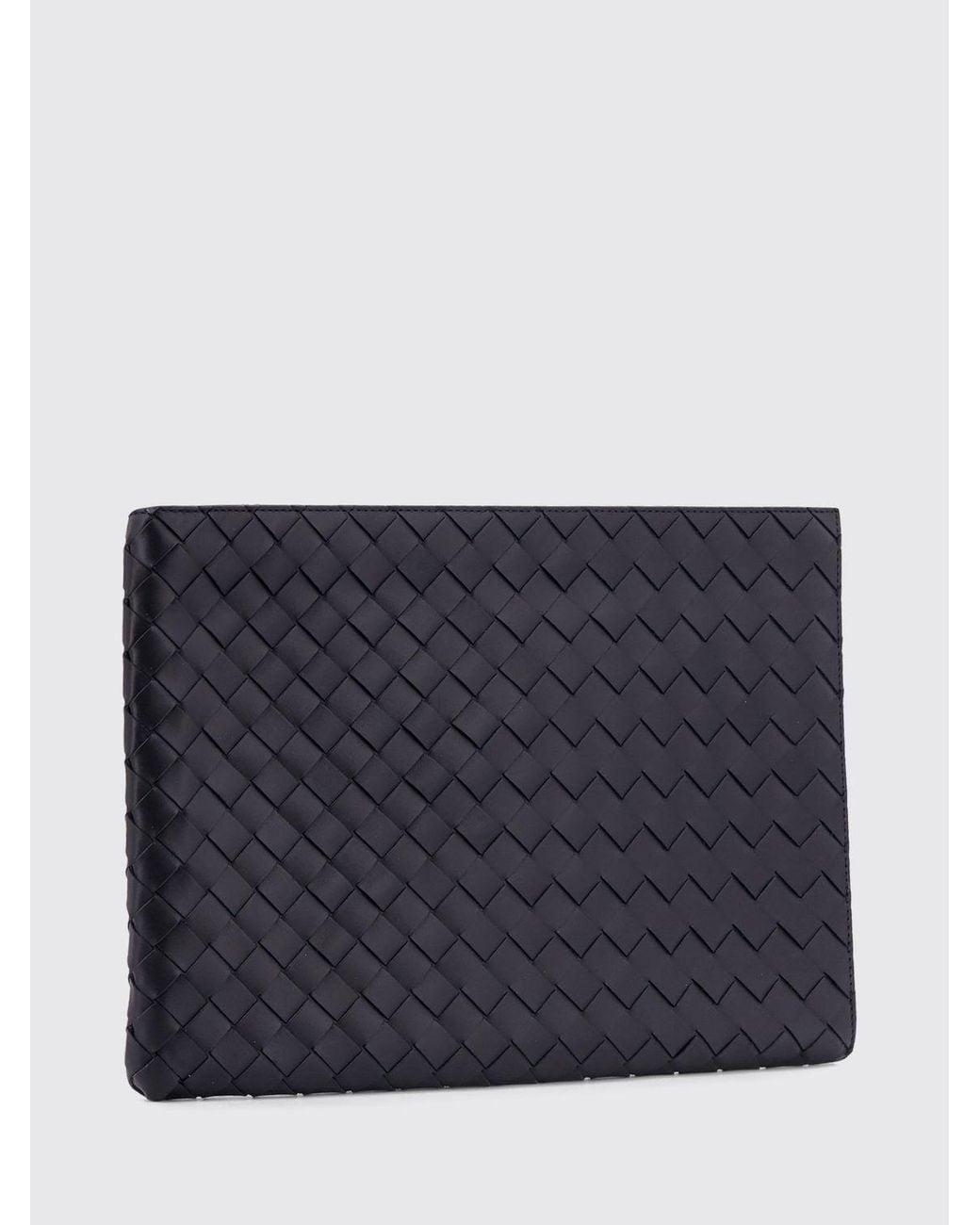 Bottega Veneta Blue Intrecciato Weave Calfskin Leather Document Holder for men