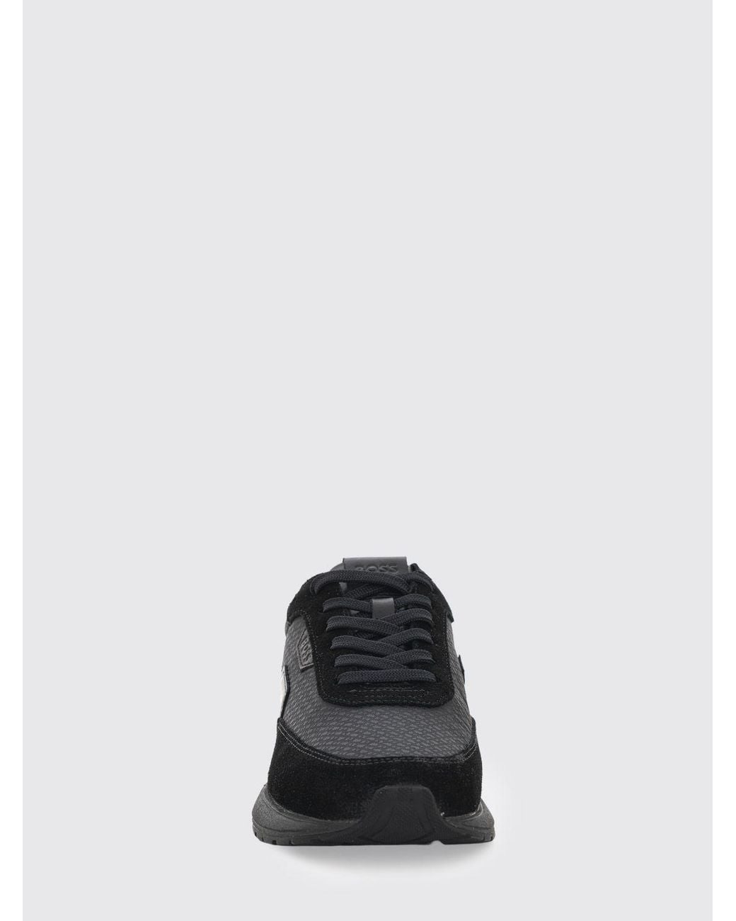 Boss Black Nylon And Suede Sneakers for men