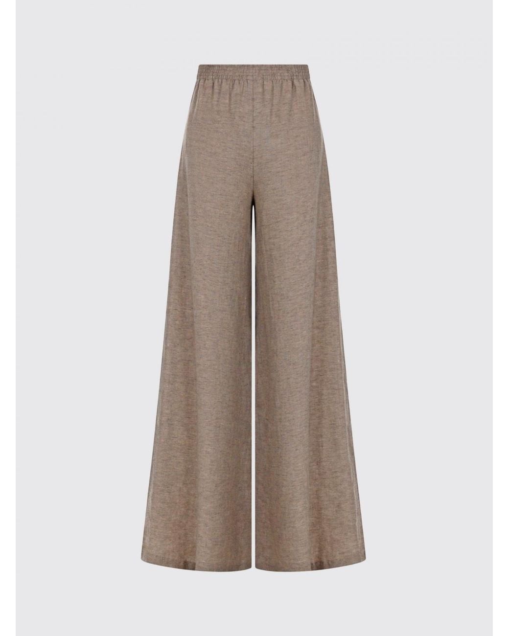 Fabiana Filippi Natural Linen Palazzo Trousers