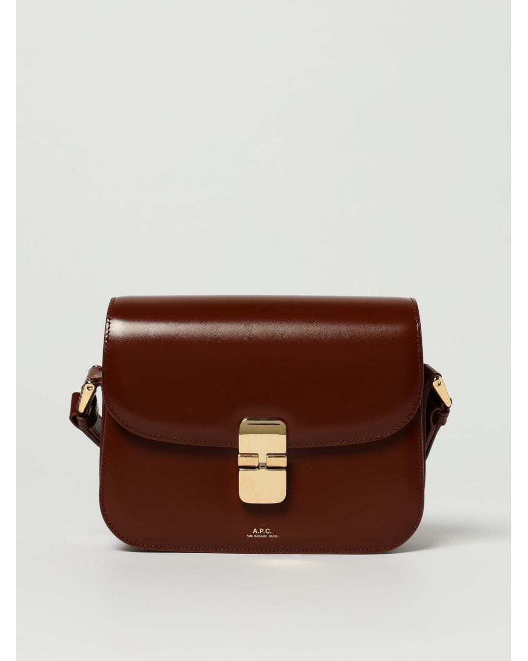 A.P.C. Brown Grace Mini Leather Bag