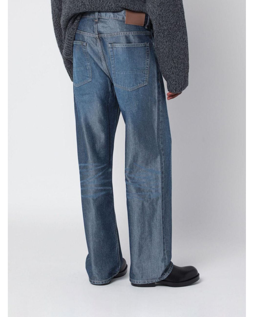 Our Legacy Blue Our Third Cut Wide-Leg Mid-Rise Jeans for men