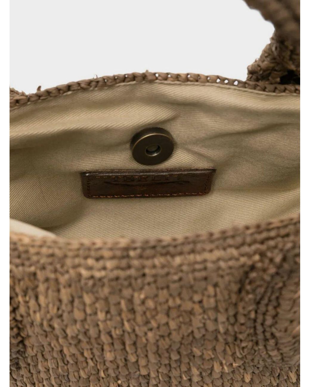 IBELIV Brown Rary Raffia Bag