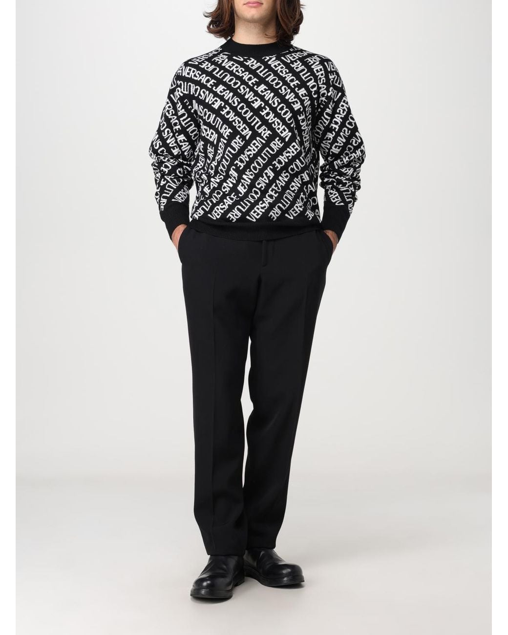 Pullover Versace Jeans Couture de hombre de color Black