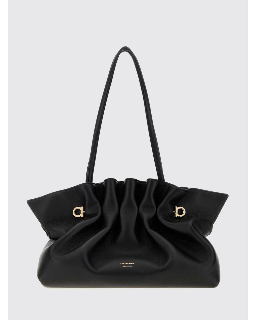 Ferragamo Black Soft Shoulder Bag