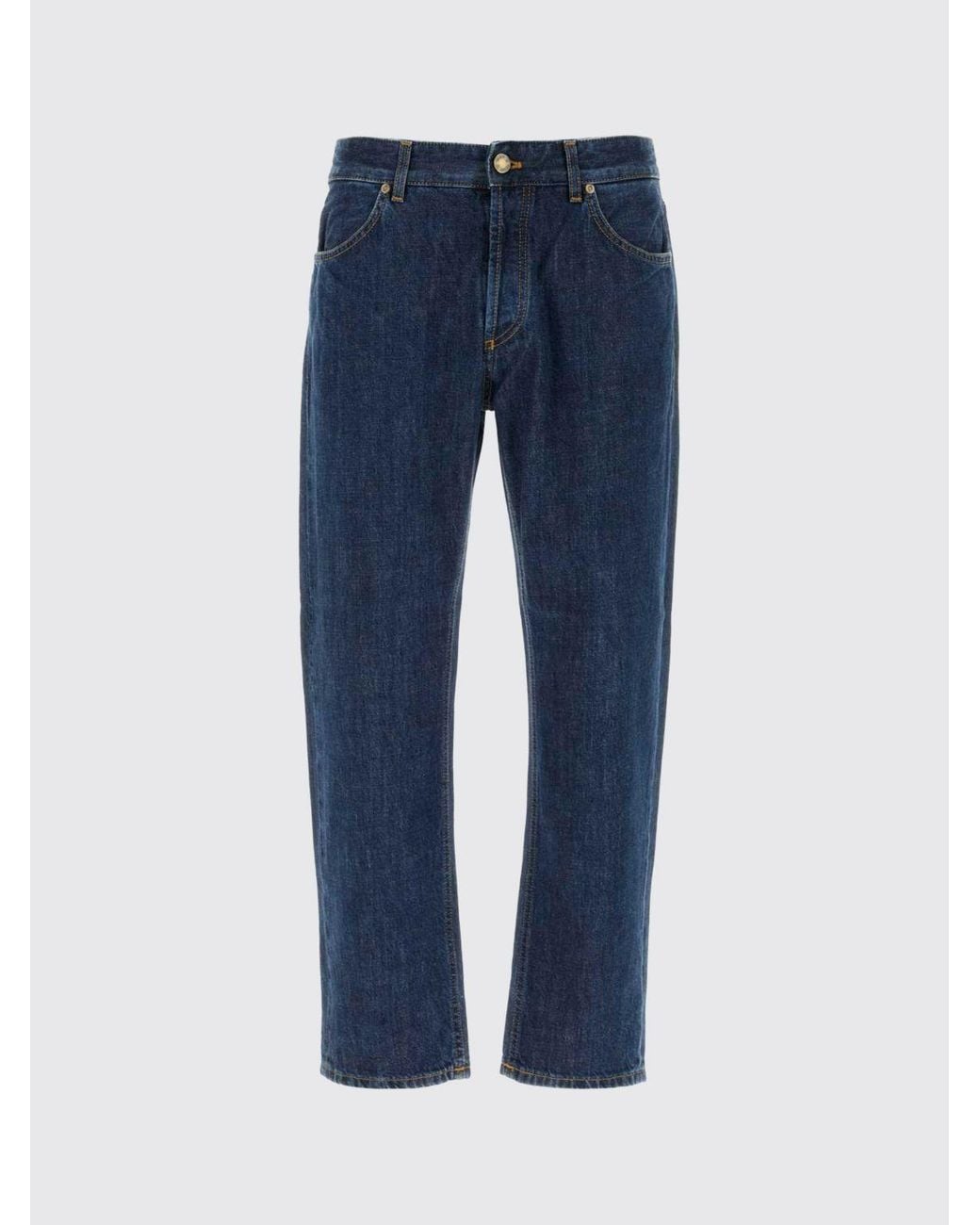 PT Torino Blue Straight Fit Cotton Jeans for men