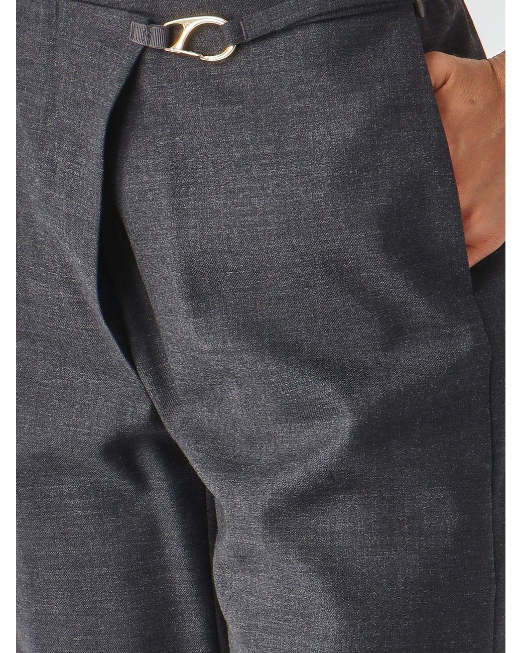 Herno Black Wide-Leg Wool-Blend Wrap Trousers