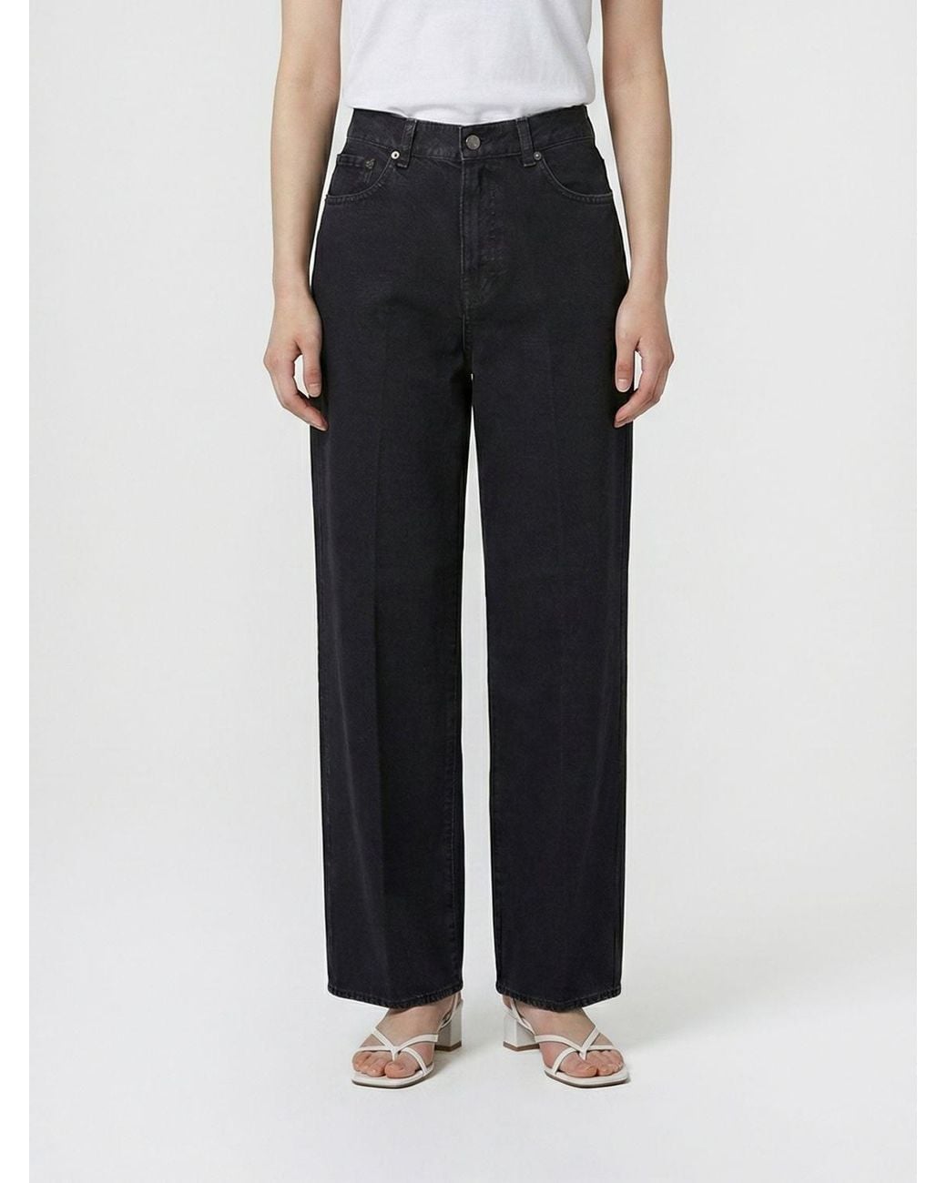 Haikure Black Straight Leg Denim Jeans