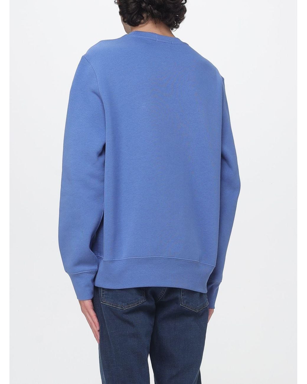 Polo Ralph Lauren Blue Relaxed Fit Teddy Bear Print Cotton-Blend Sweatshirt for men