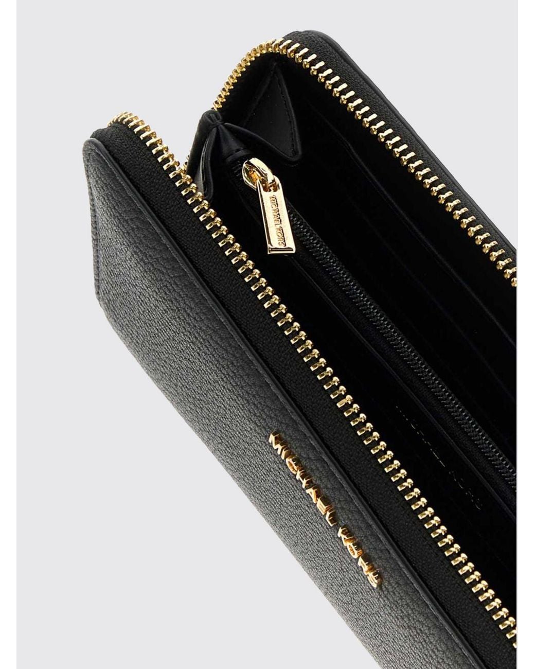 Michael Kors Black Jet Set Leather Continental Zip-Around Wallet