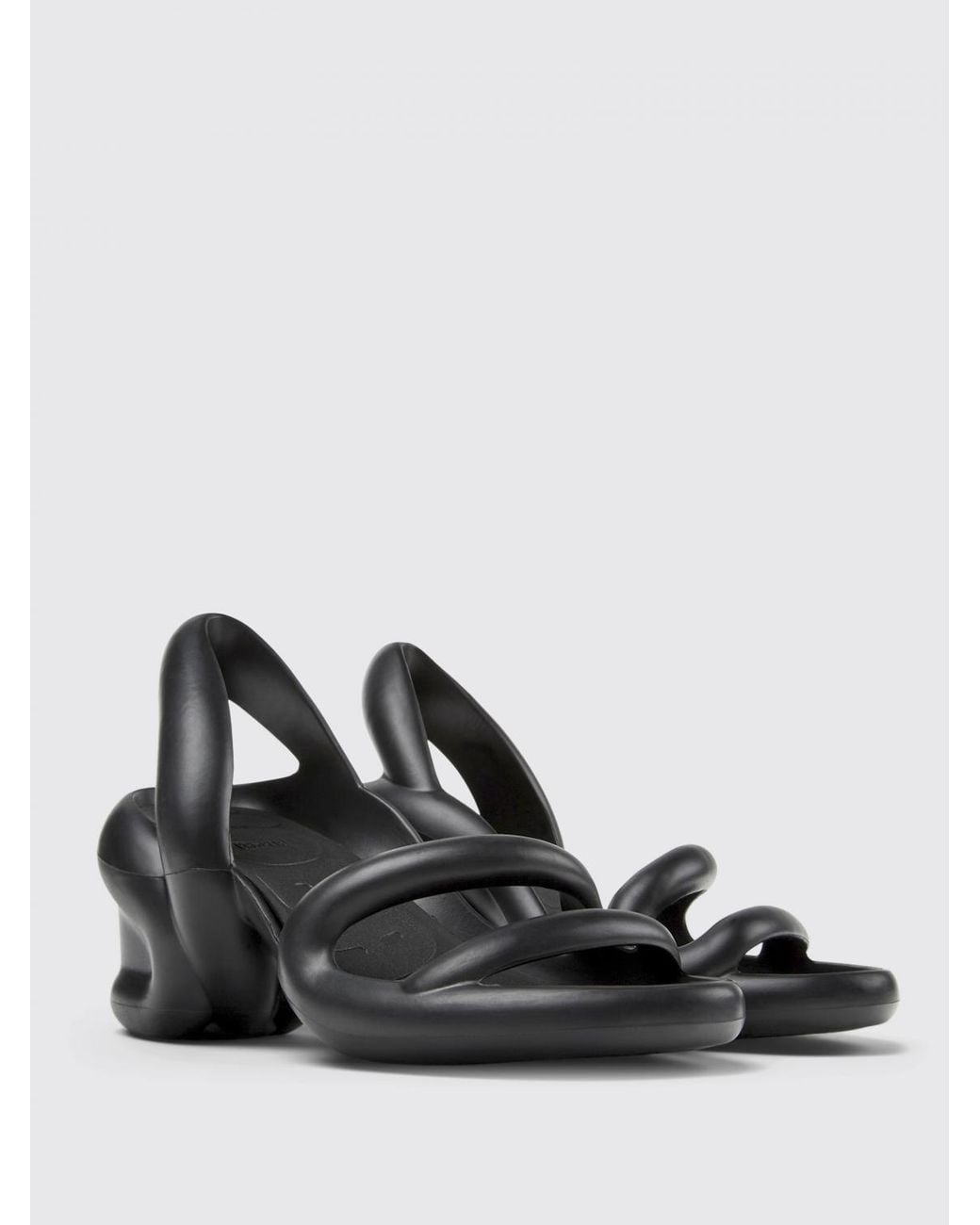 Camper Black Flat Sandals