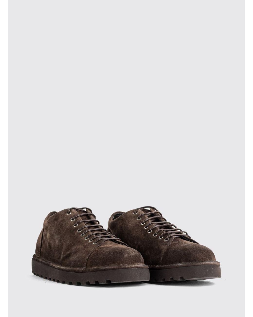 Marsèll Brown Pallottola Pomice Suede Derby Shoes With Notched Sole
