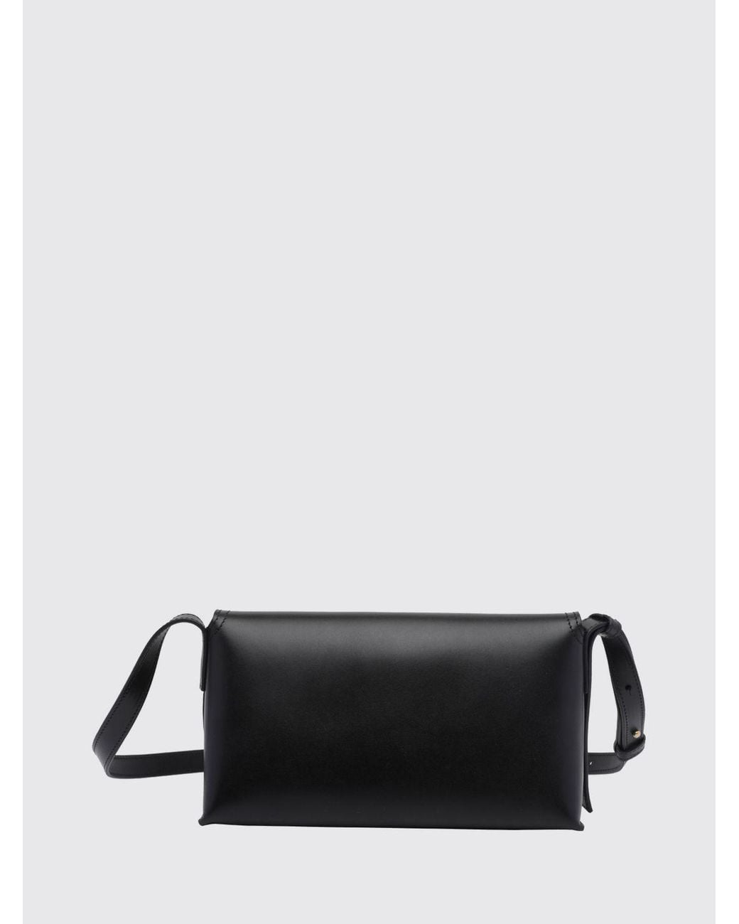 A.P.C. Black Simone Small Calf Leather Crossbody Bag With Flap
