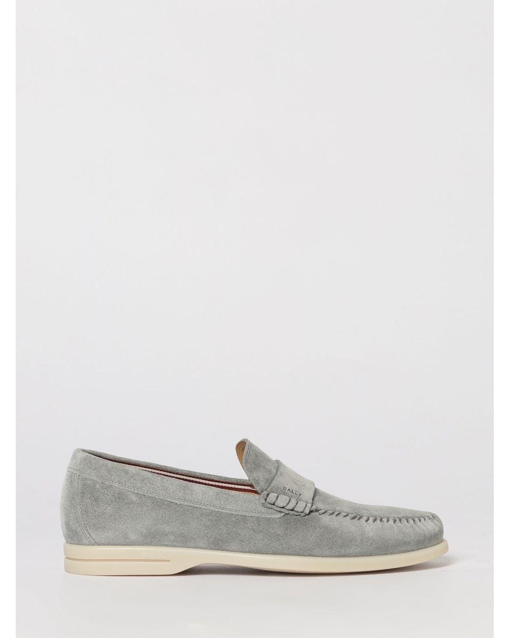 Bally White Suede Loafers for men