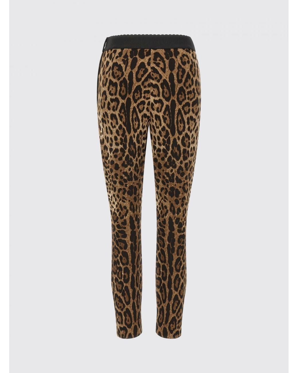 Dolce & Gabbana Black Dolce &Amp Gabbana High-Waisted Animalier Print Skinny Pants