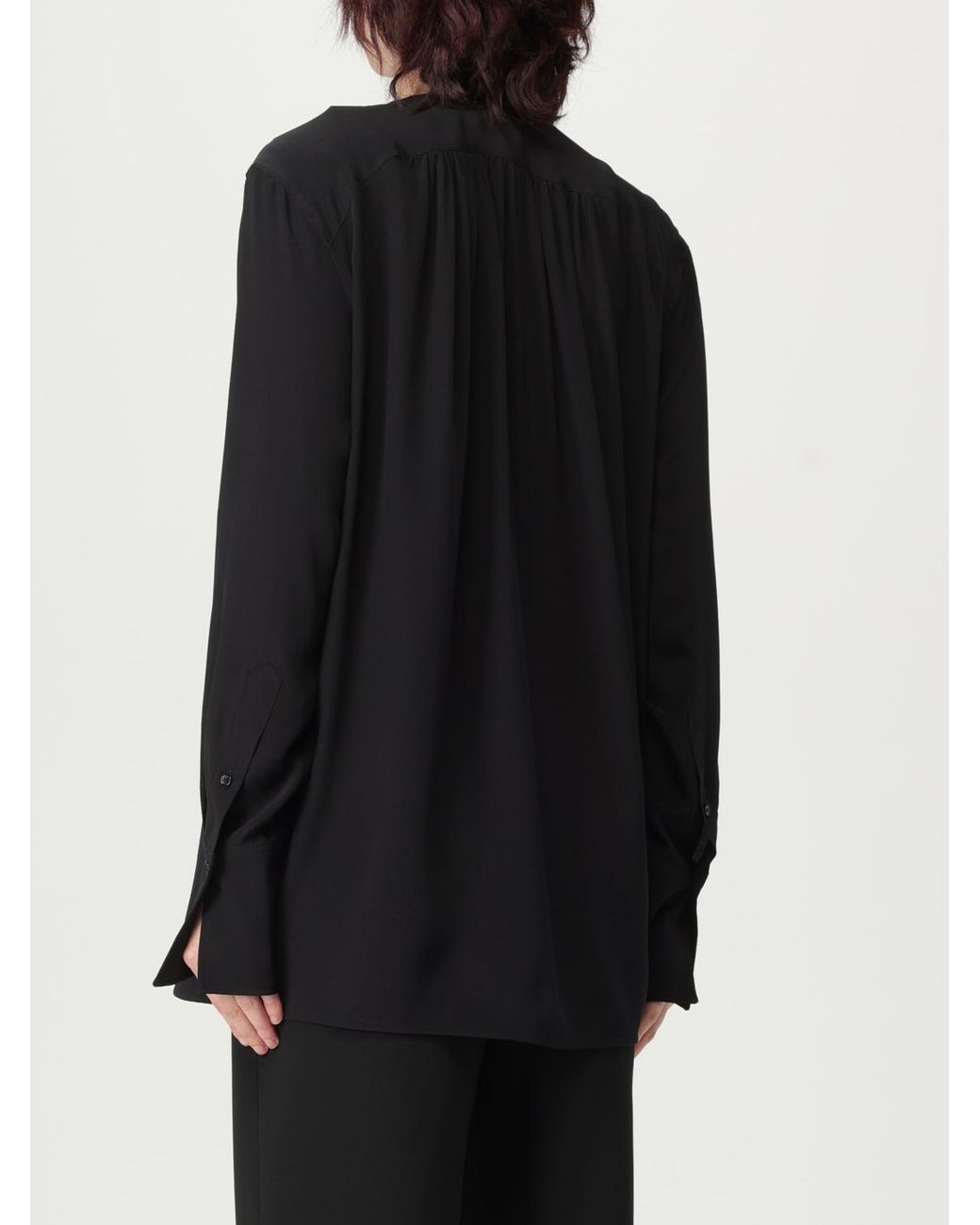 Victoria Beckham Black Relaxed Fit Long Sleeve Top