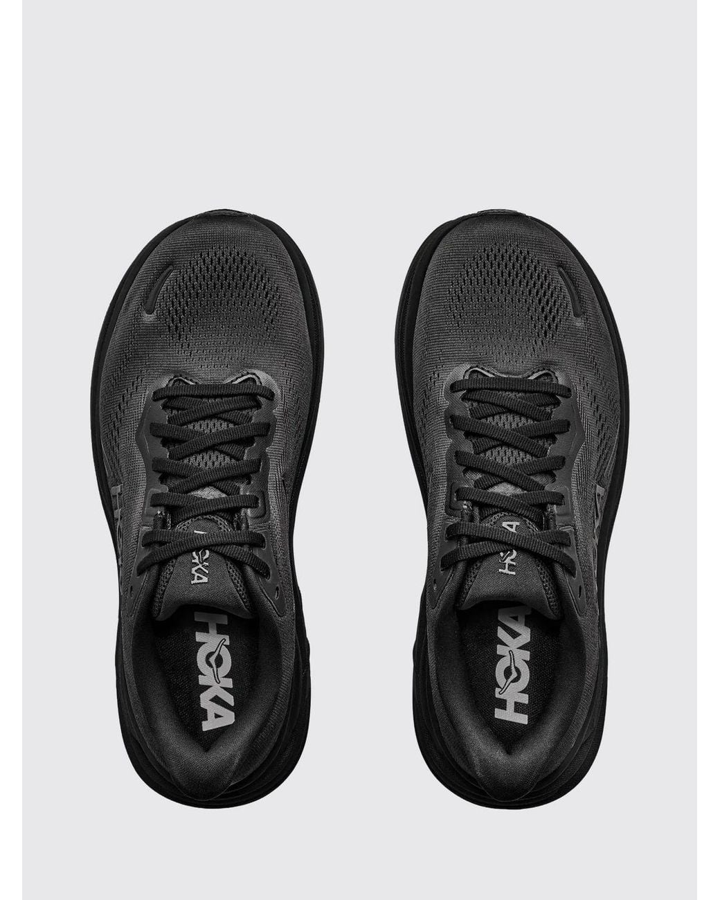 Hoka One One Black Clifton 11 Cushioned Breathable Technical Mesh Running Trainers for men