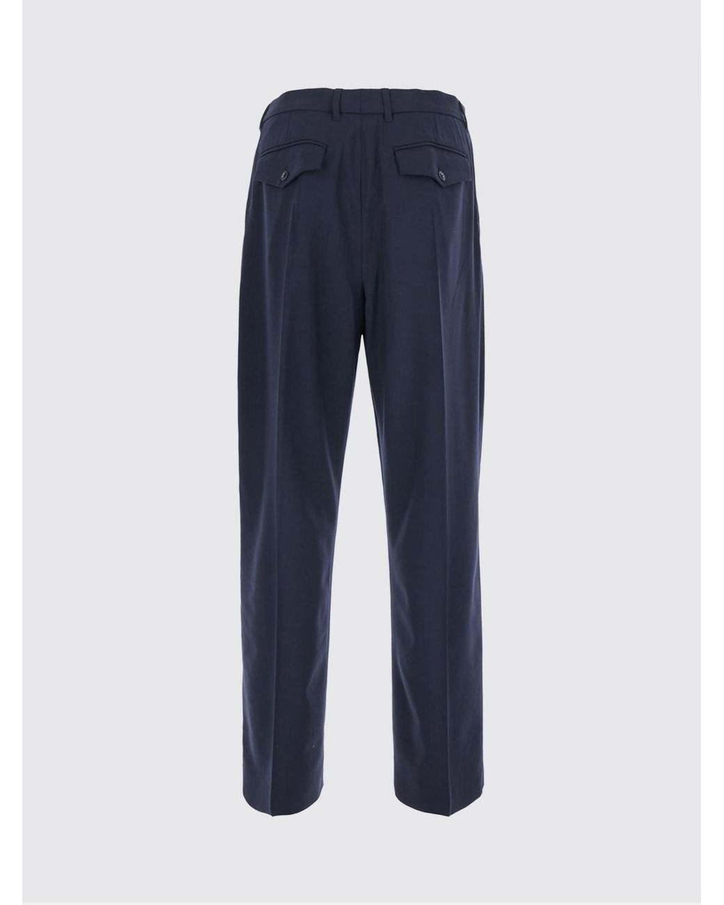 Casablanca Blue Slim-Fit Wool Tailored Trousers With America Pockets for men