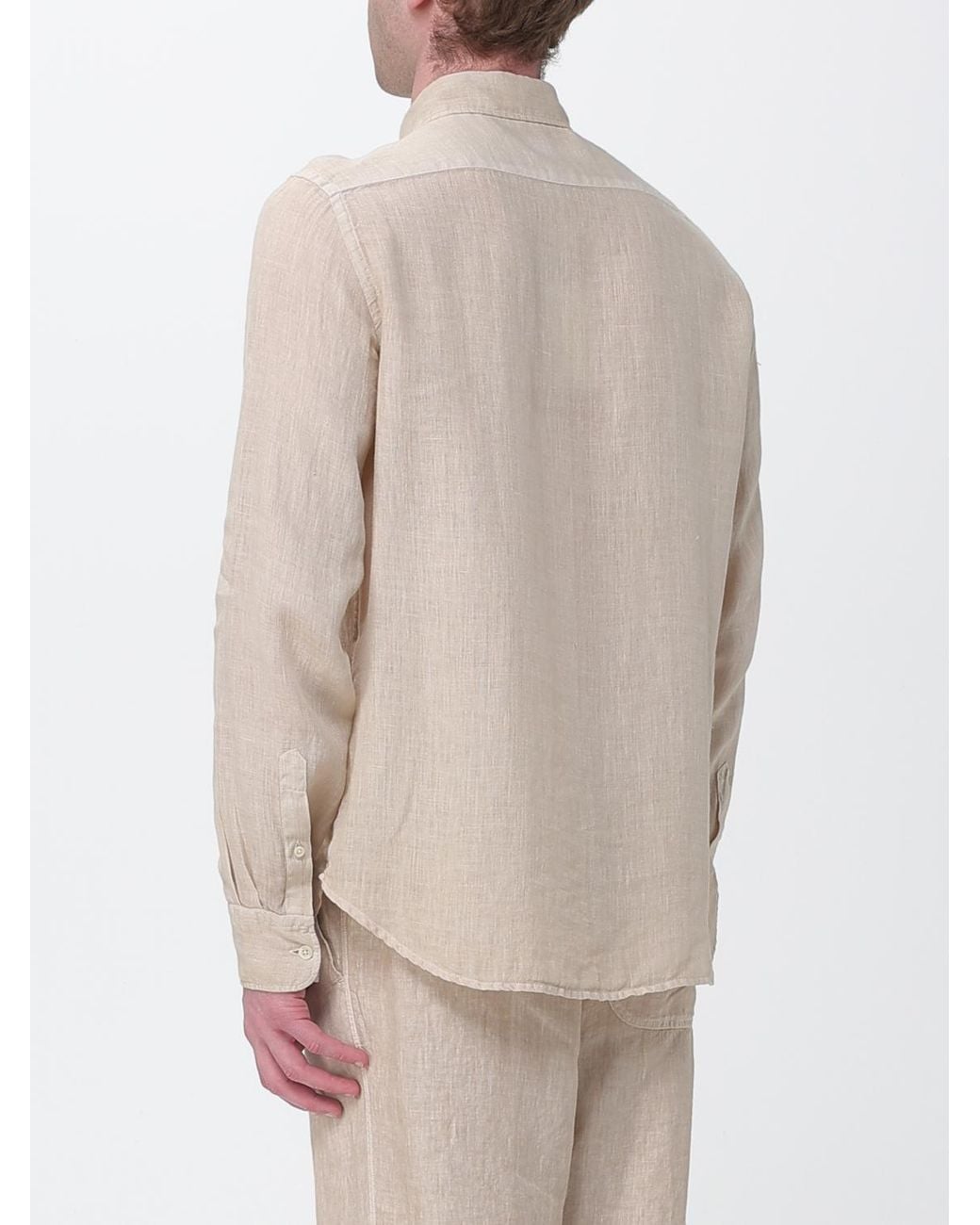 120% Lino Natural Linen Shirt for men