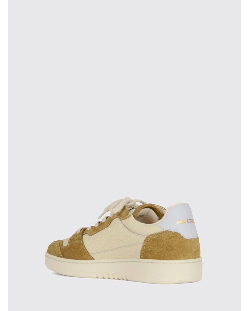 Axel Arigato Natural Bee Bird Low Top Leather And Suede Sneakers With Side Embroidery for men