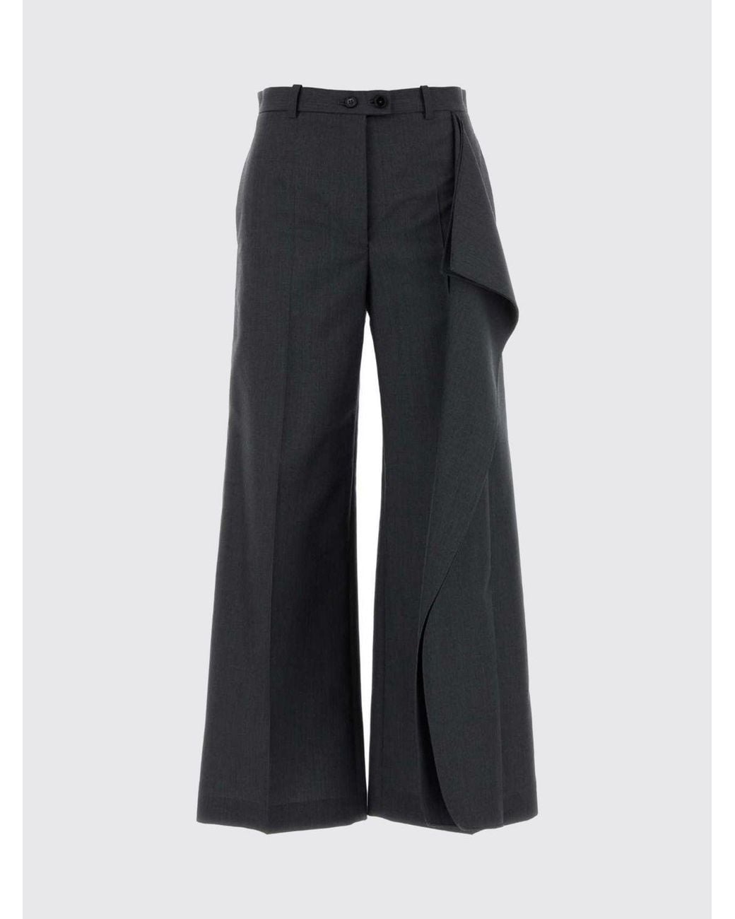Jil Sander Blue High-Waisted Virgin Wool And Mohair Palazzo Trousers