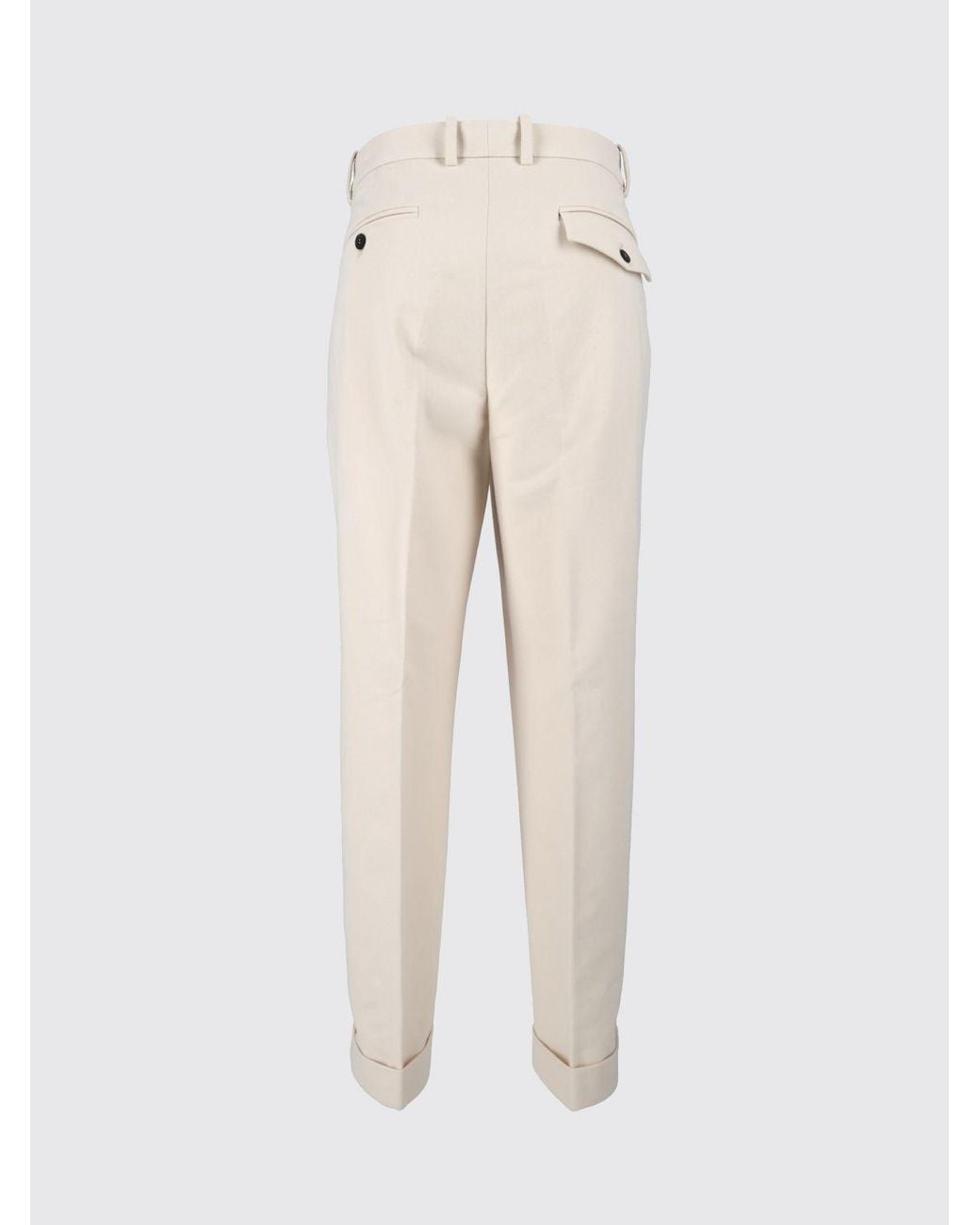 Circolo 1901 White High-Waisted Wide-Leg Cotton Blend Trousers