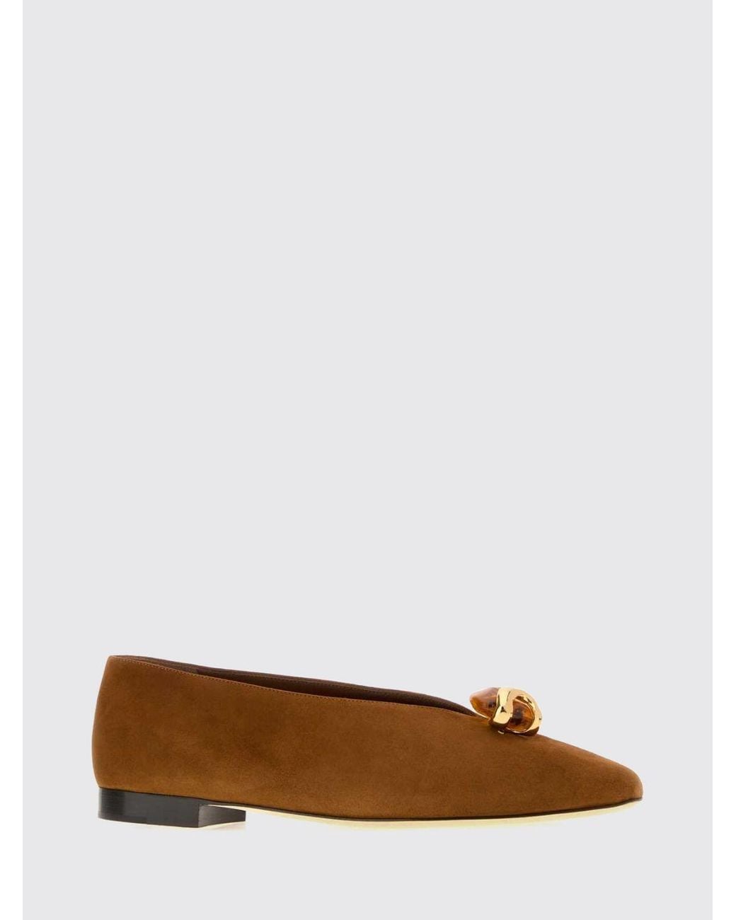Jimmy Choo White Margot Suede Leather Tapered Toe Ballet Flats