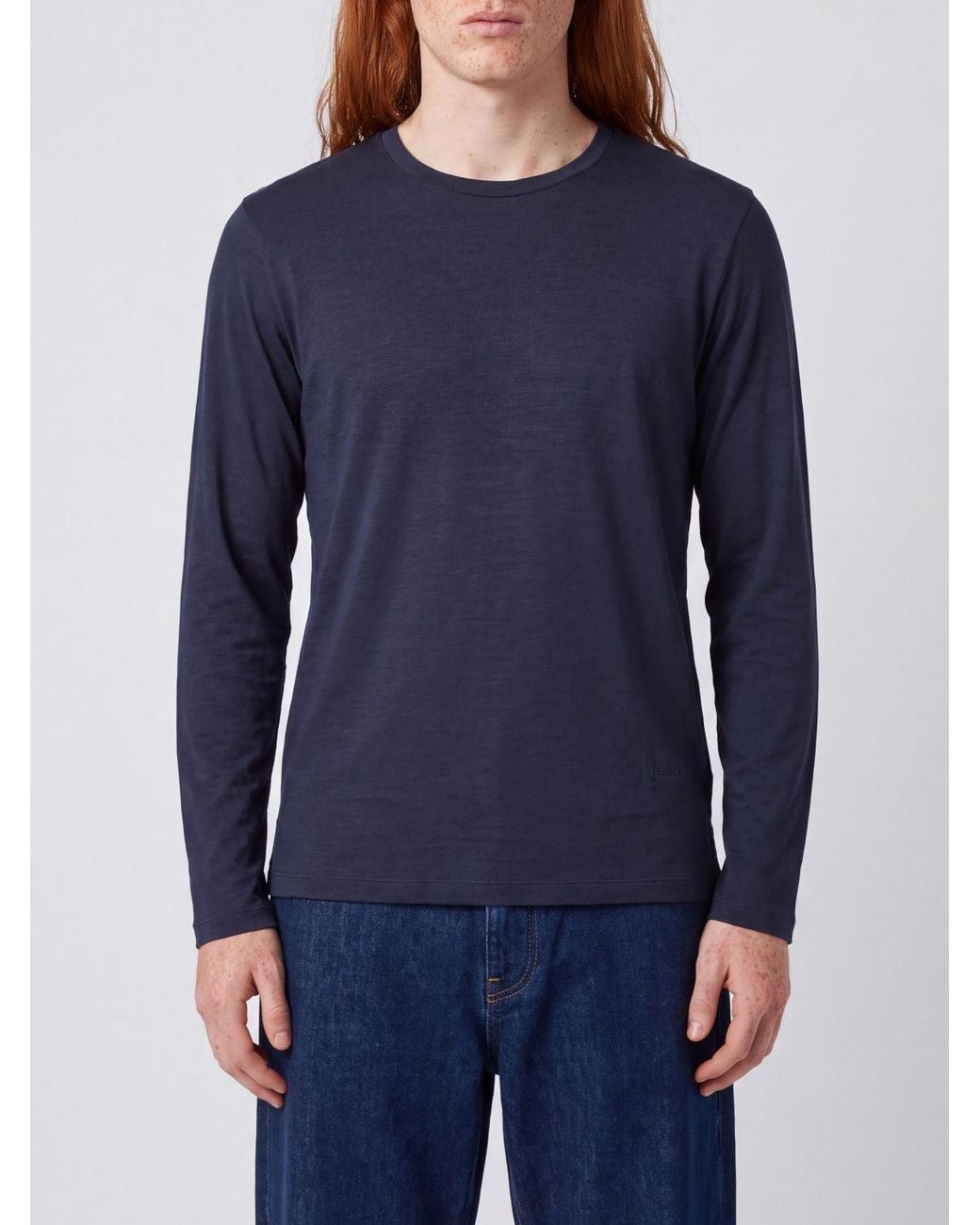 Herno Blue Long-Sleeved T-Shirt for men
