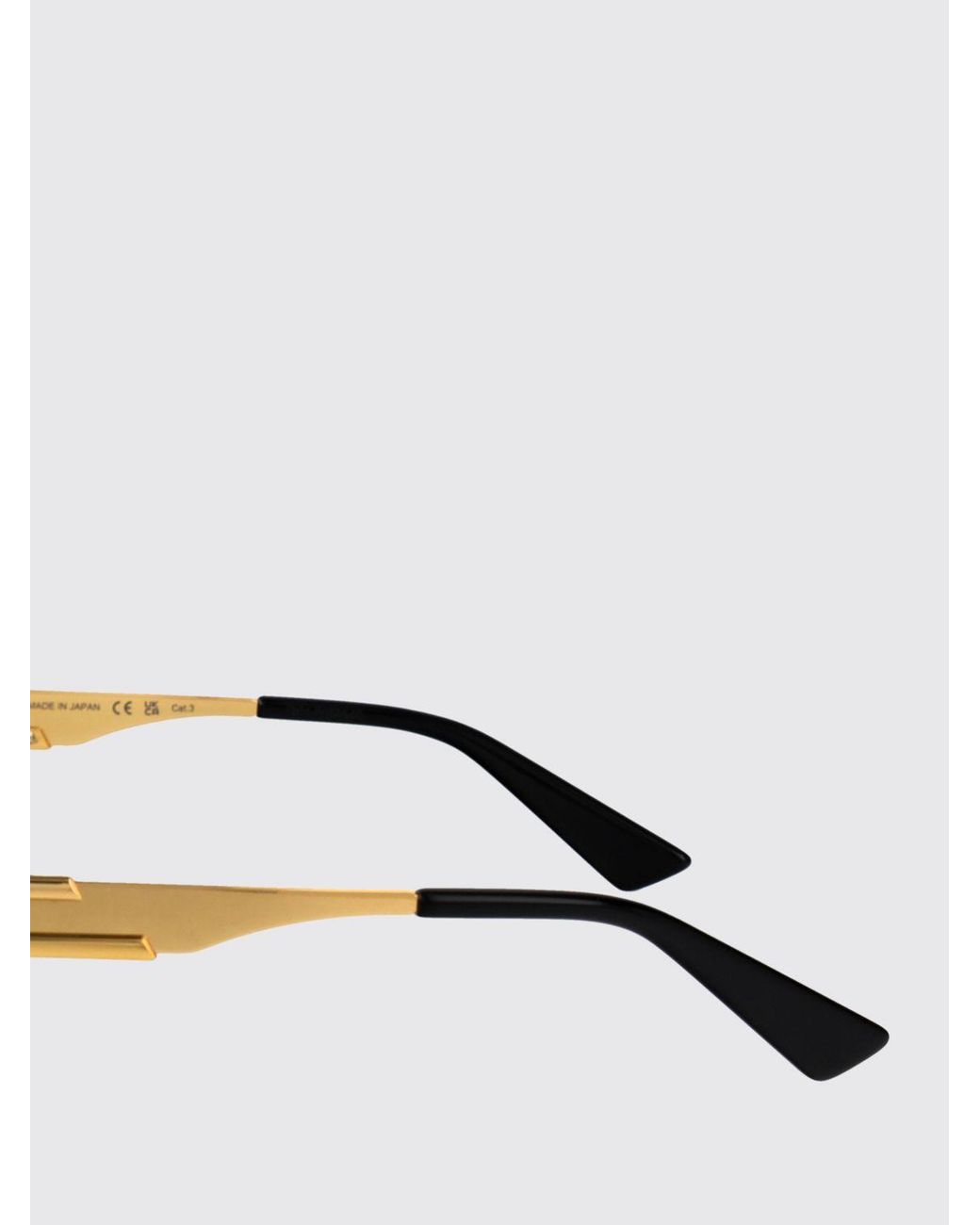 Bottega Veneta Metallic Vintage Oval Metal Sunglasses With Dark Lenses for men
