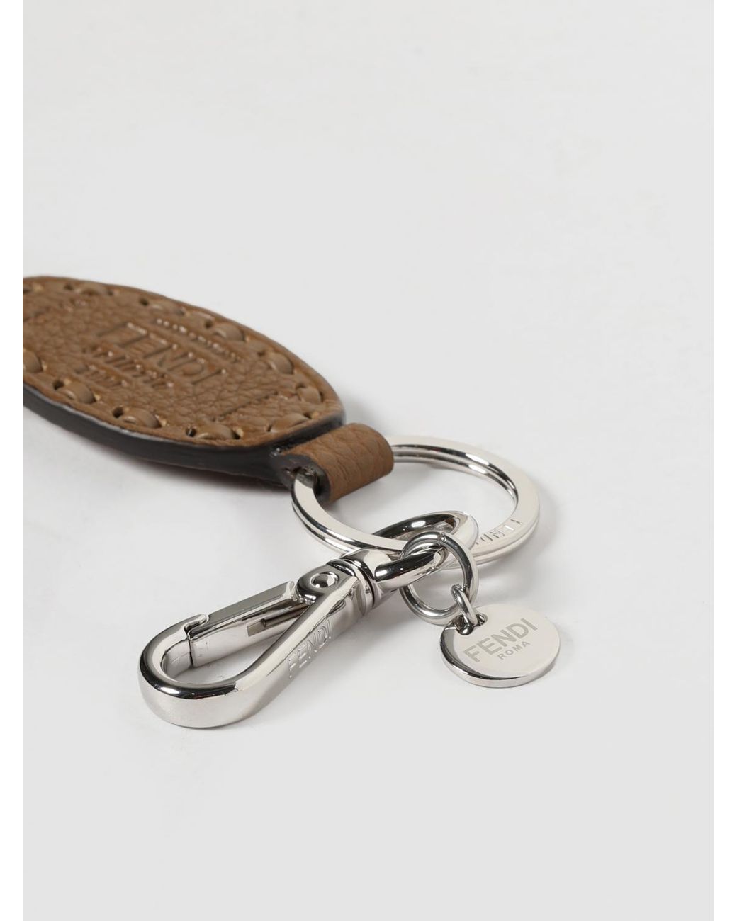 Fendi White Keyring for men