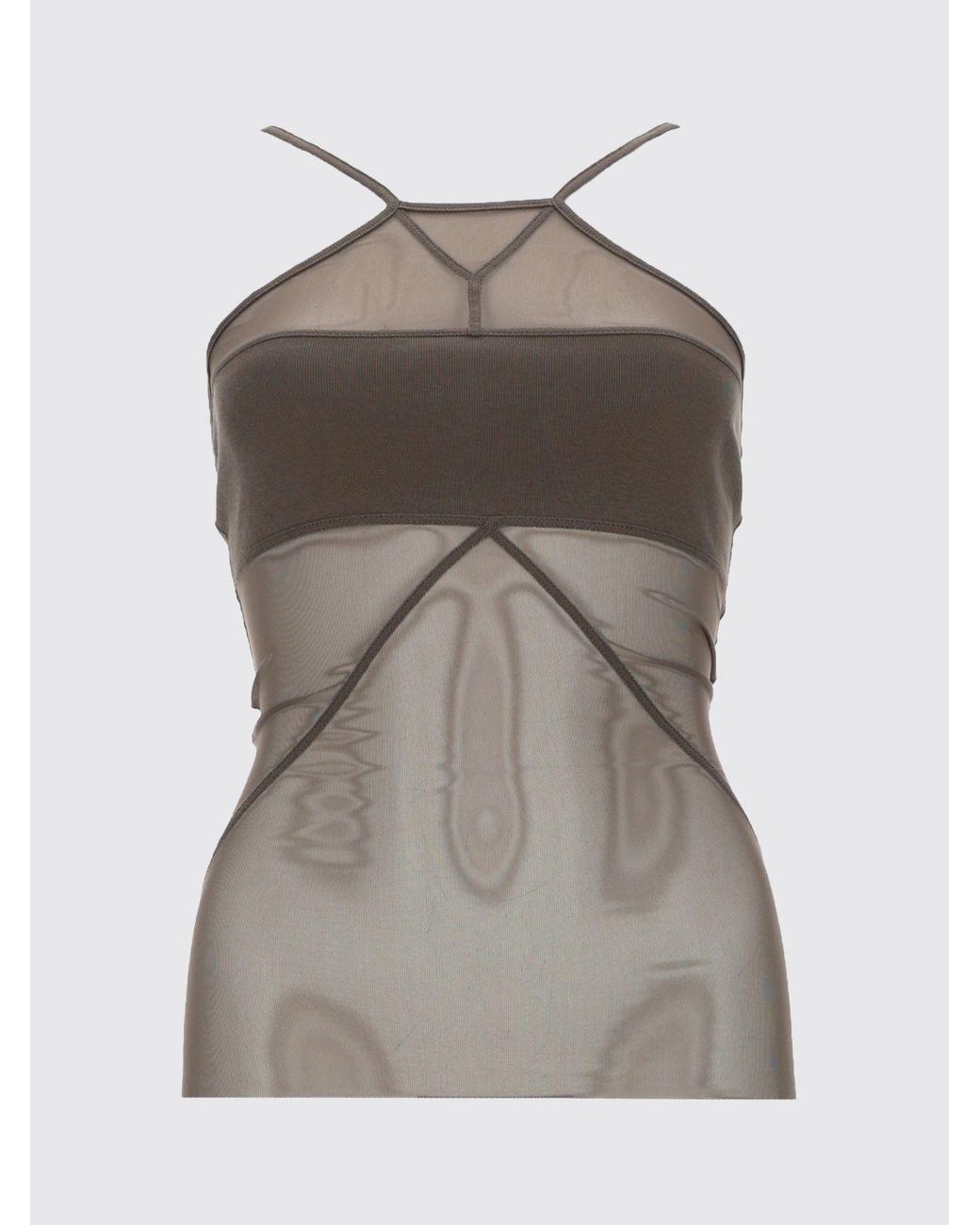 Rick Owens Brown Nylon Top