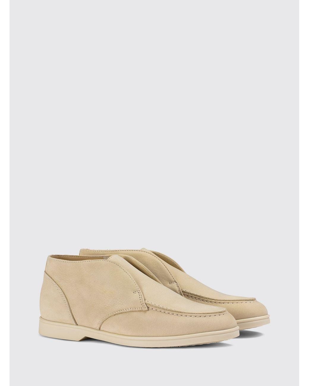 Doucal's Natural Chukka-Boots Aus Velourskalbsleder Mit Gummisohle