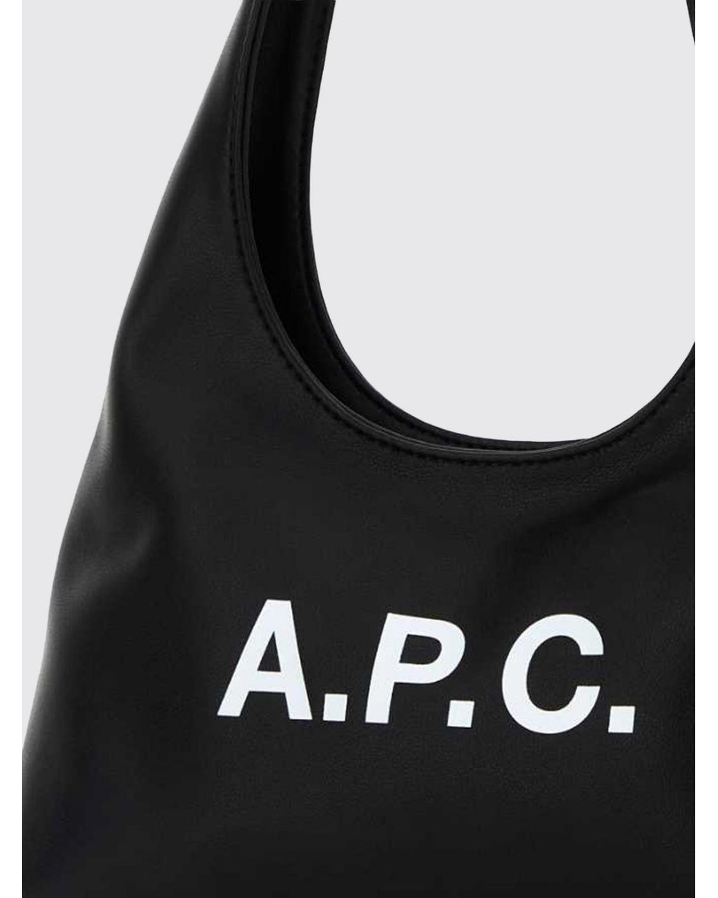 A.P.C. Black Synthetic Leather Small Ninon Shoulder Bag