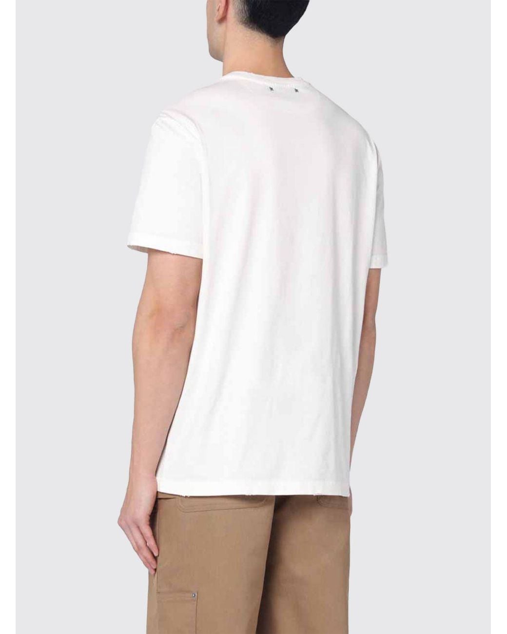 Golden Goose Deluxe Brand White Crewneck Short-Sleeved T-Shirt for men