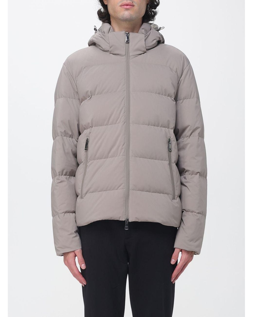 Paul & Shark Gray Paul &Amp Shark Short Puffer Jacket for men