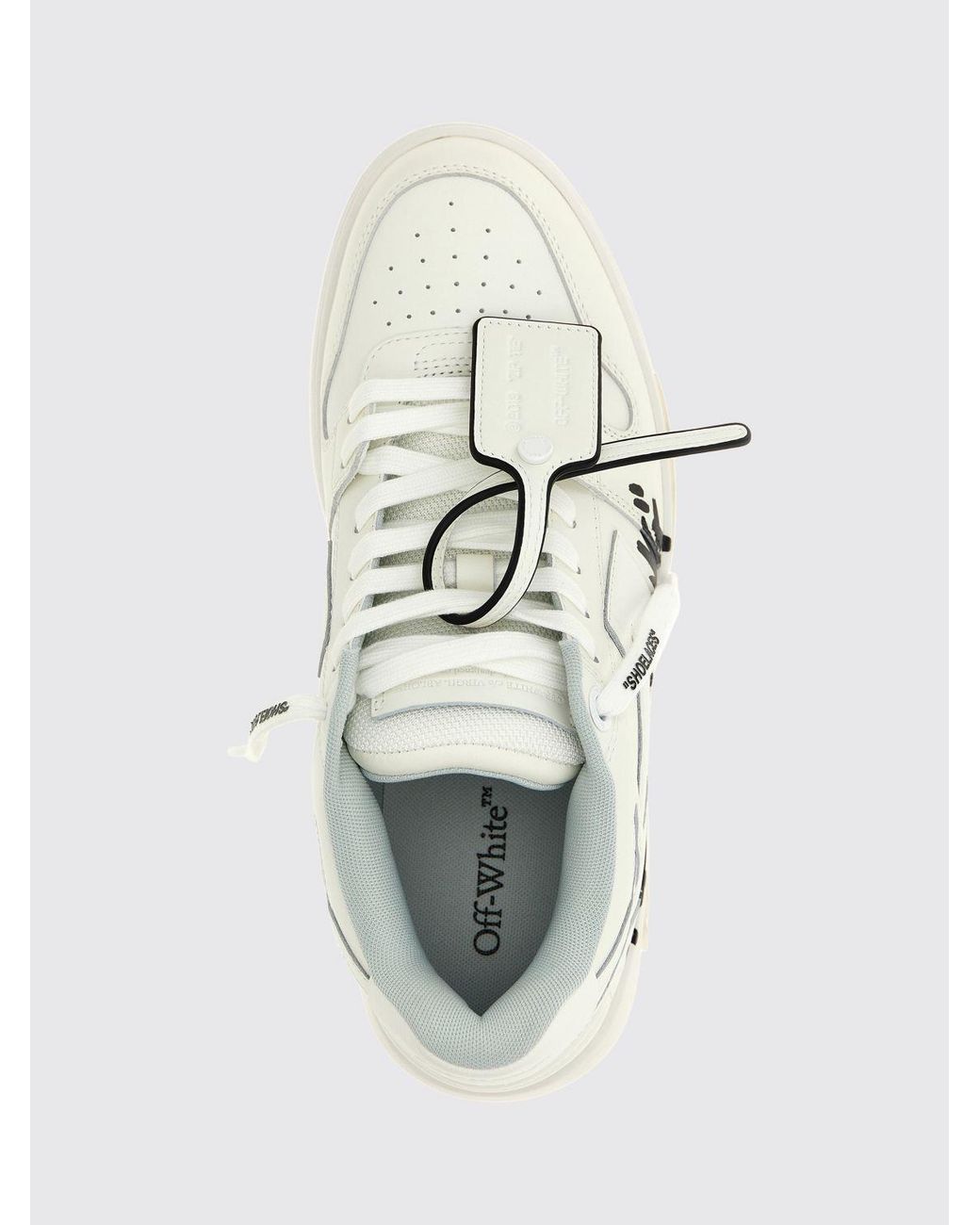 Off-White c/o Virgil Abloh Natural Out Of Office "For Walking" Low-Top Leather Sneakers for men
