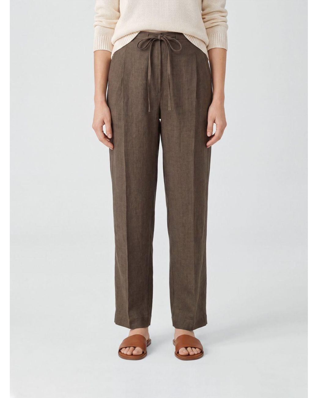 Rohe Natural High-Waisted Straight-Leg Trousers
