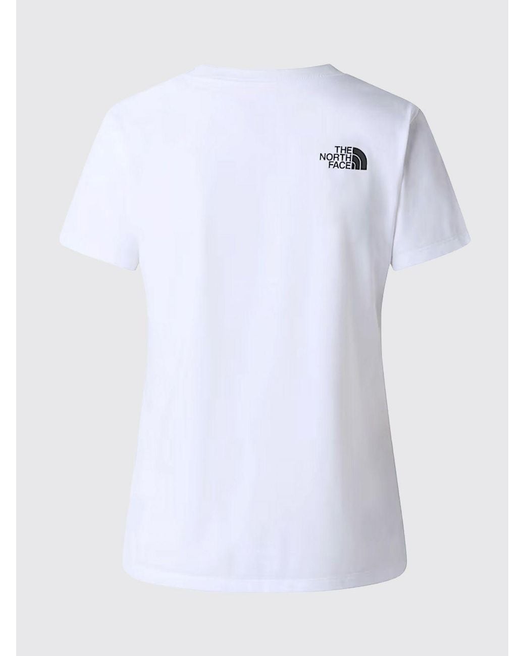 The North Face White Slim Fit Cotton T-Shirt With Contrast Logo