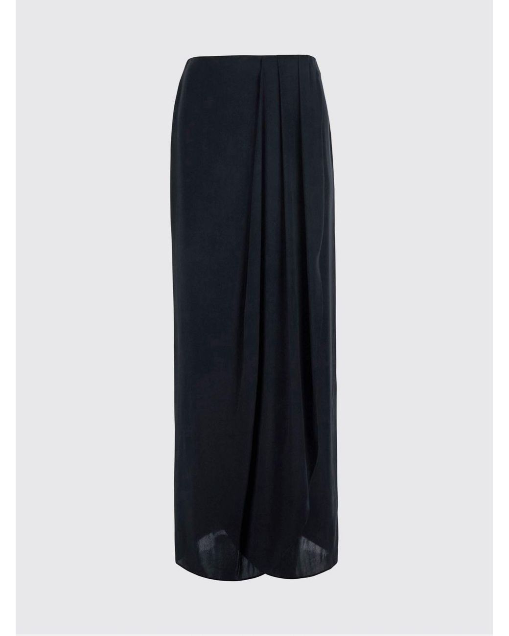 Maison Margiela Black High-Waisted Silk-Blend Maxi Pencil Skirt With Four Stitches