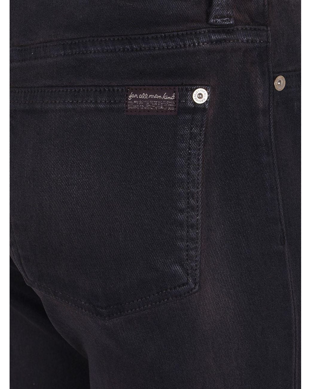 7 For All Mankind Blue High-Waisted Flared Jeans