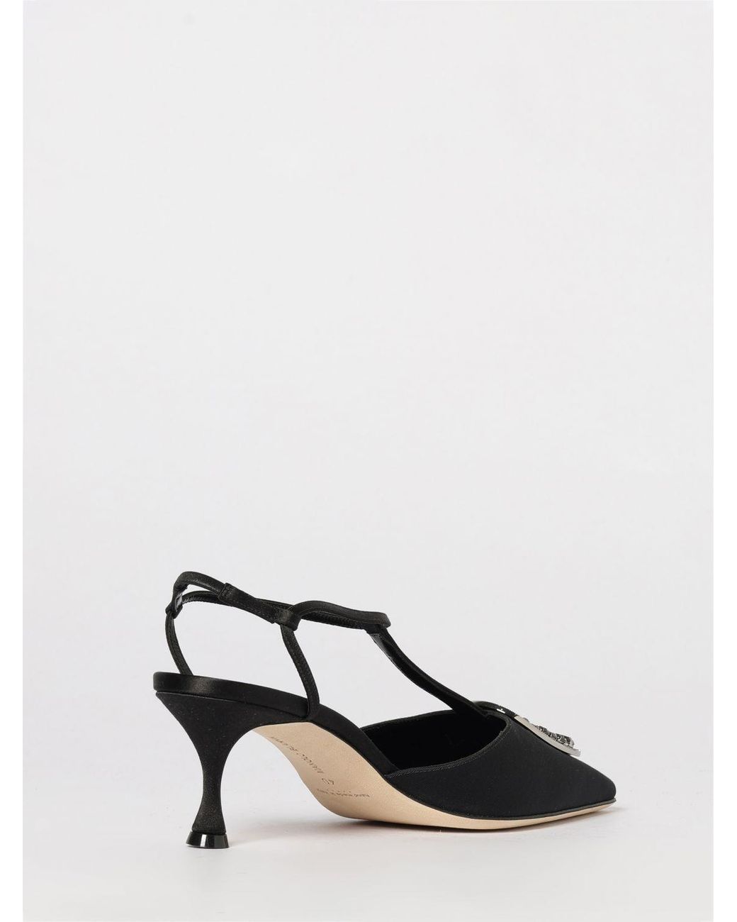 Manolo Blahnik Multicolor Takal Twill Pumps With Jewel Buckle