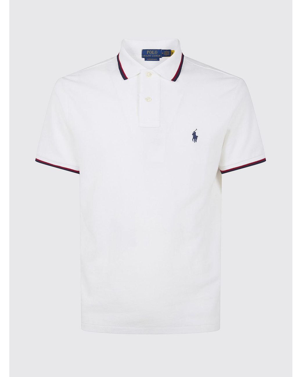 Polo Ralph Lauren Cotton Polo Shirt With Logo in White for Men | Lyst