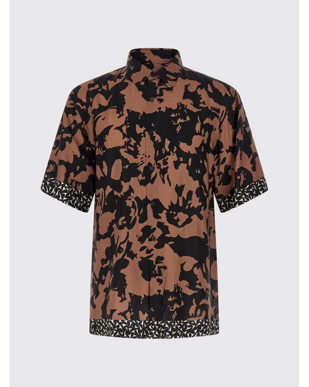 Dries Van Noten Black Printed Viscose Casual Shirt for men