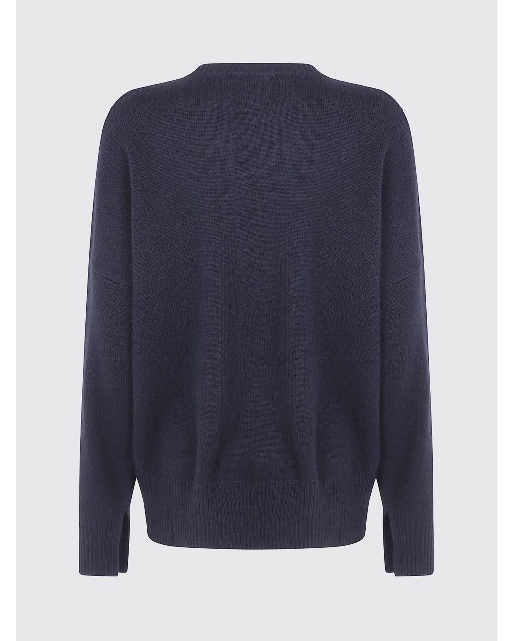 Loulou de Saison Blue Dropped Shoulder 100% Cashmere Crewneck Sweater