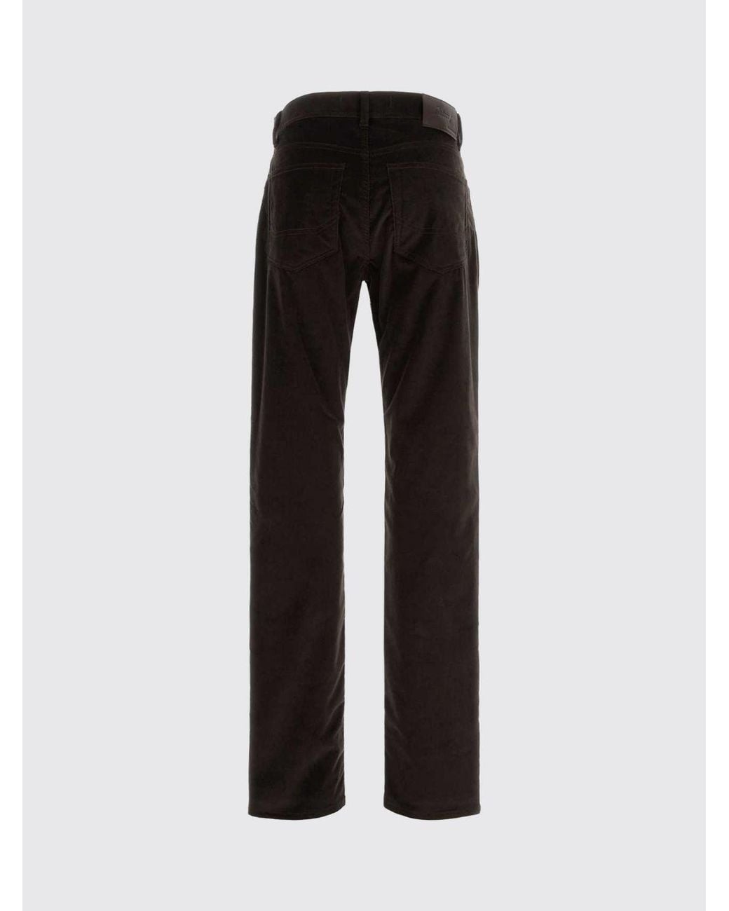 Brioni Black Meribel Slim Fit Corduroy Cotton Trousers for men