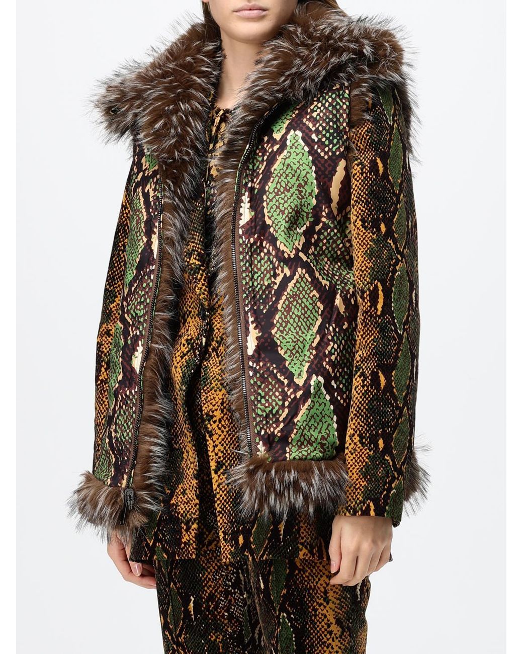 Diane von Furstenberg Brown Sleeveless Faux Fur Vest With Concealed Closure