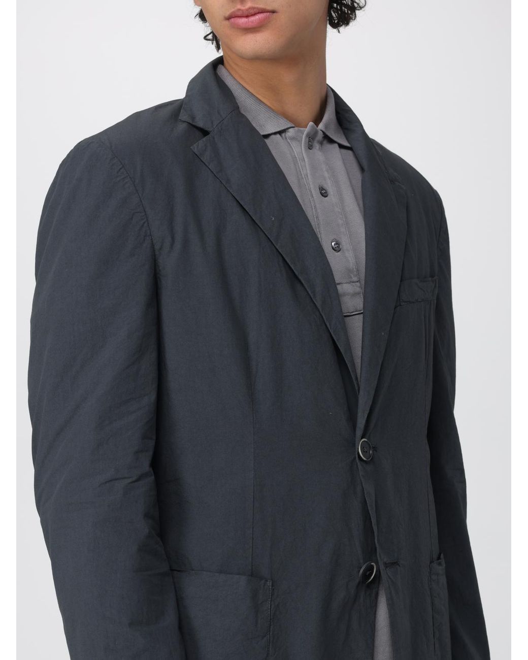 Barena Blue Cotton Blazer for men