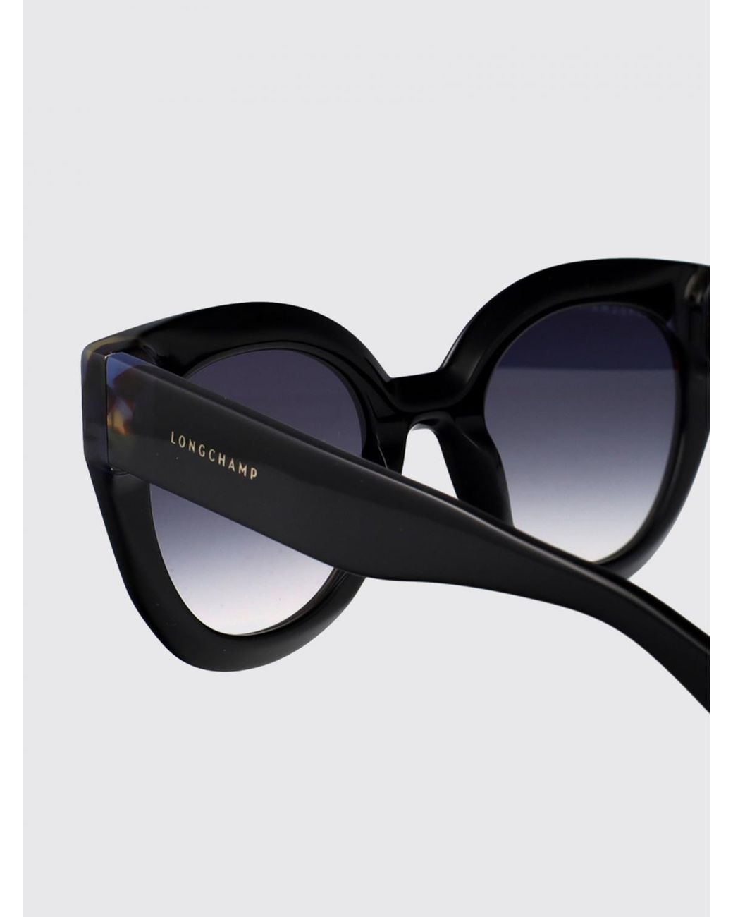 Longchamp Black Oversized Cat-Eye Sunglasses