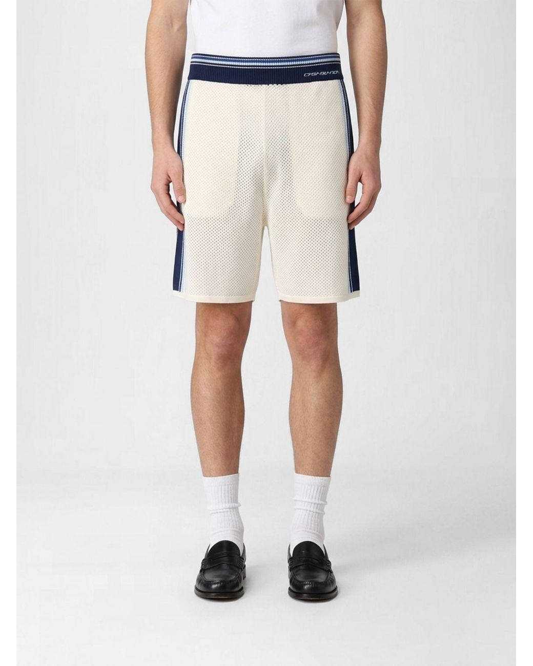 Casablanca Natural Cotton And Wool Blend Shorts for men