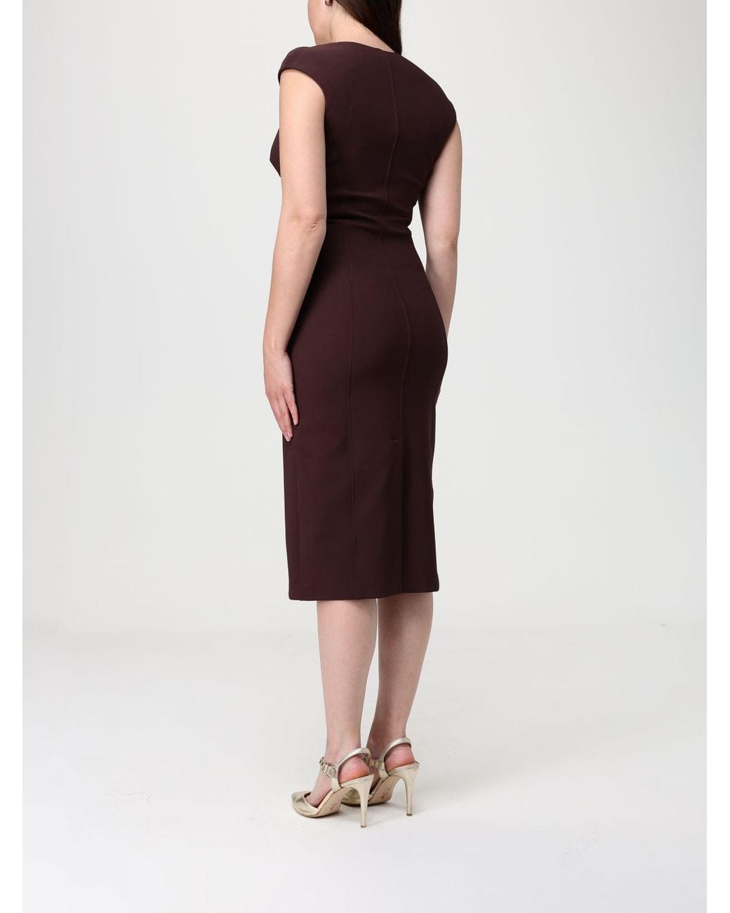 Elisabetta Franchi Red Corset Dress