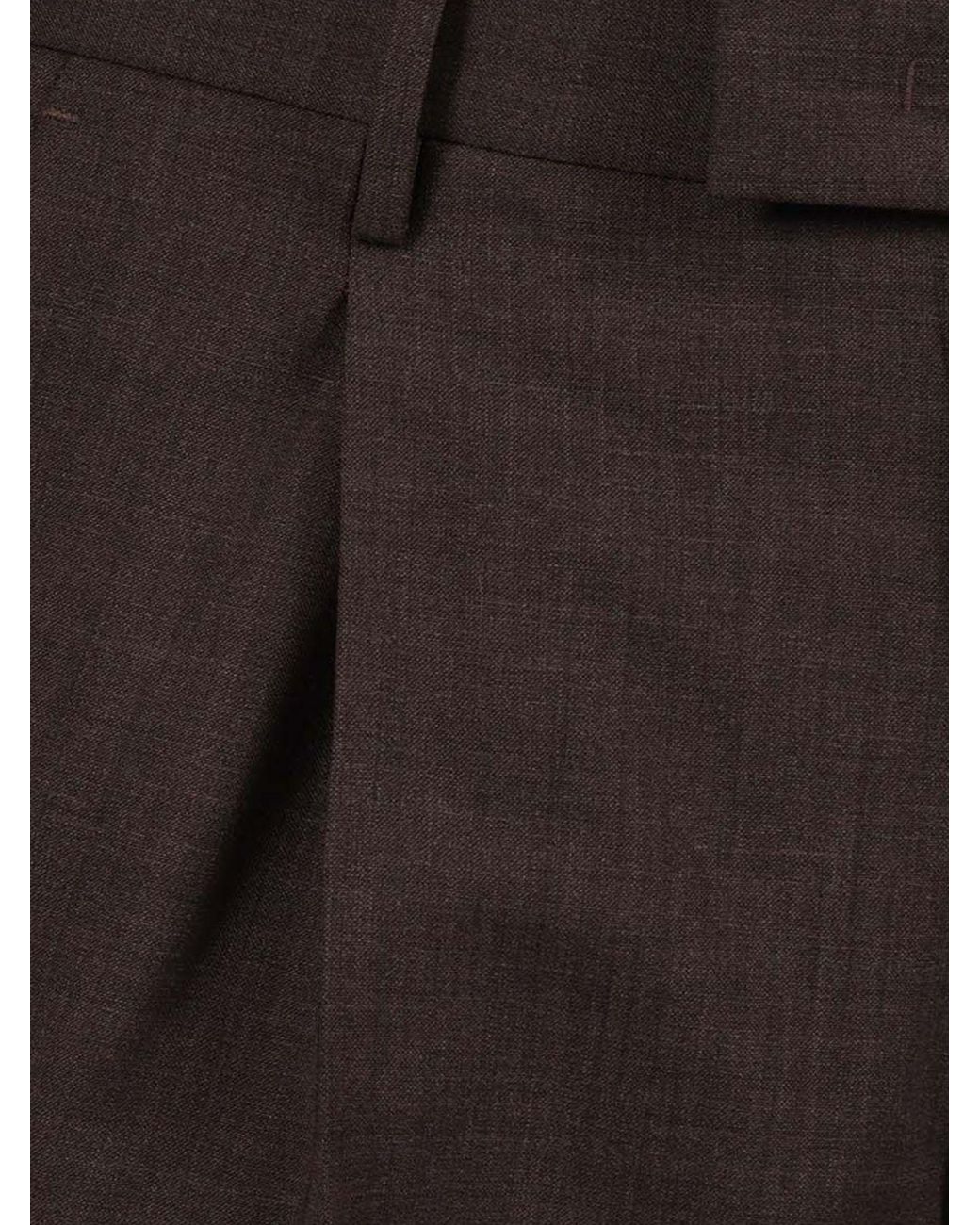 PT01 Black Stretch Virgin Wool Tailored Trousers for men